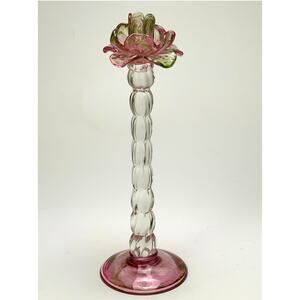 Salviati Venetian Blown Glass Candlestick